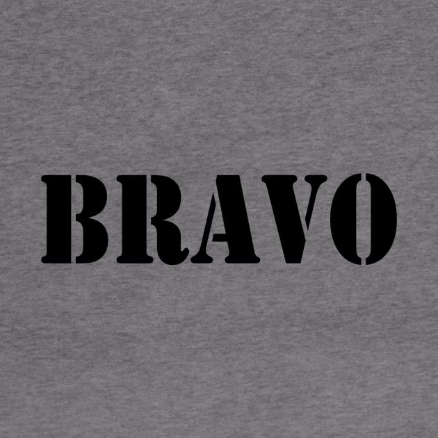 Bravo in black font, military style by Ghostmooner